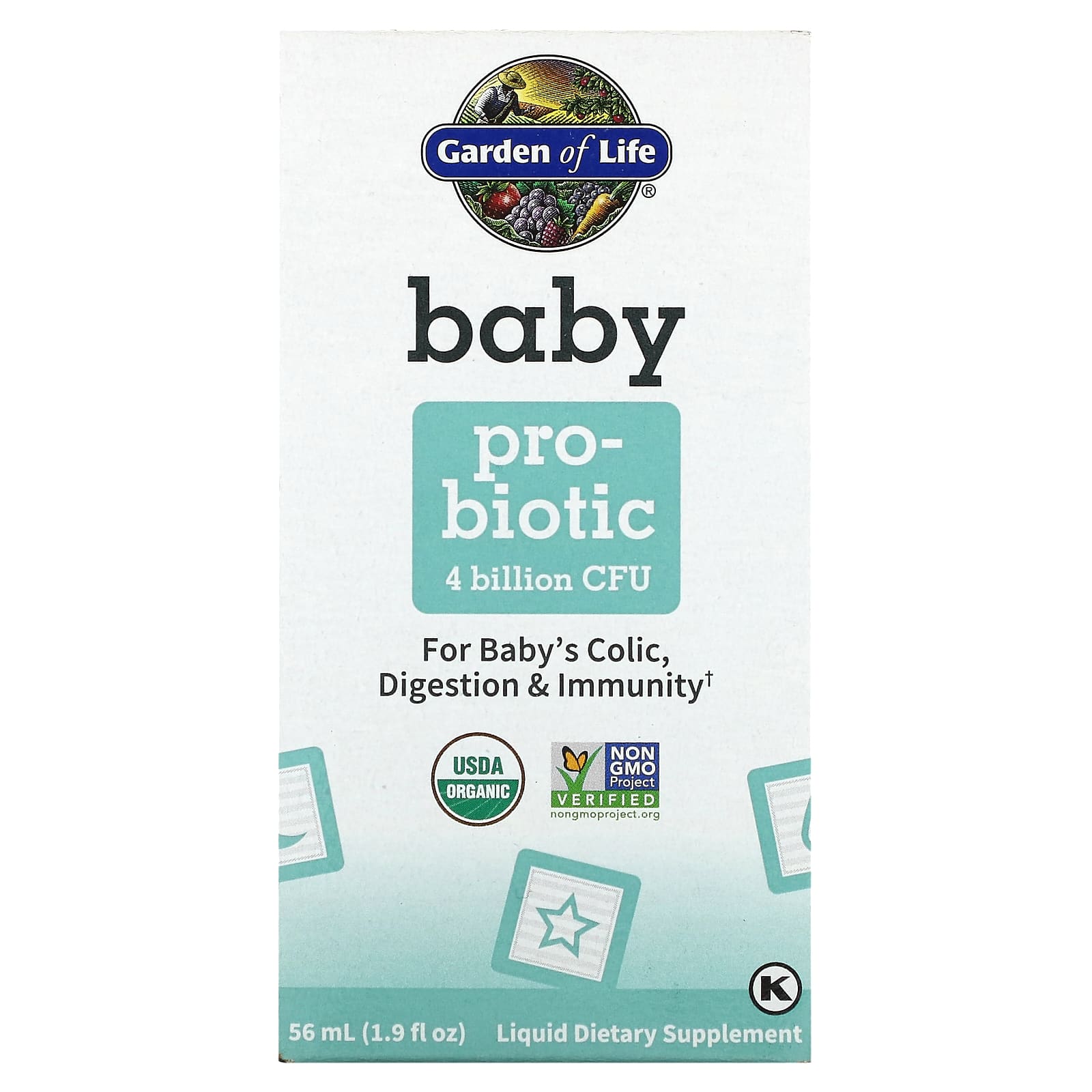 Garden of Life, Baby, Probiotic, 4 Billion CFU, 1.9 fl oz UPC 658010125239 | HiLife Vitamins